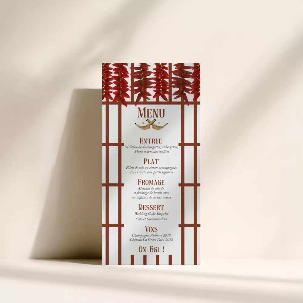 menu de mariage pays basque