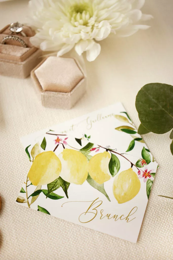 Invitation Brunch Mariage Citrons