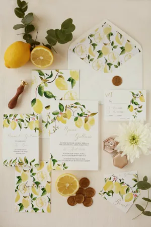 Papeterie de Mariage Un Amour de Citron