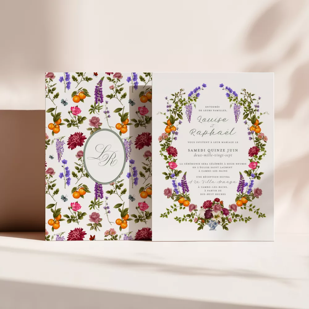 Faire-part mariage Sérénade Botanique II - Maison Célestine