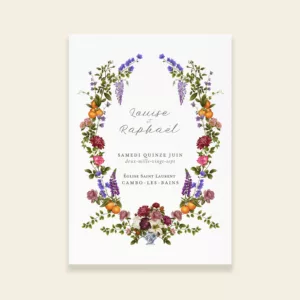 Couverture livret de cérémonie mariage floral Sérénade Botanique II