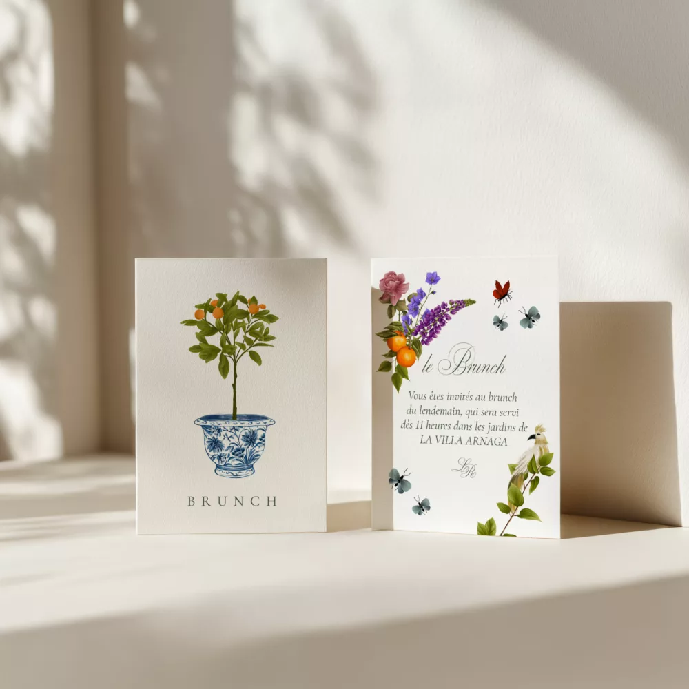 Carton brunch de mariage Sérénade Botanique - Maison Célestine