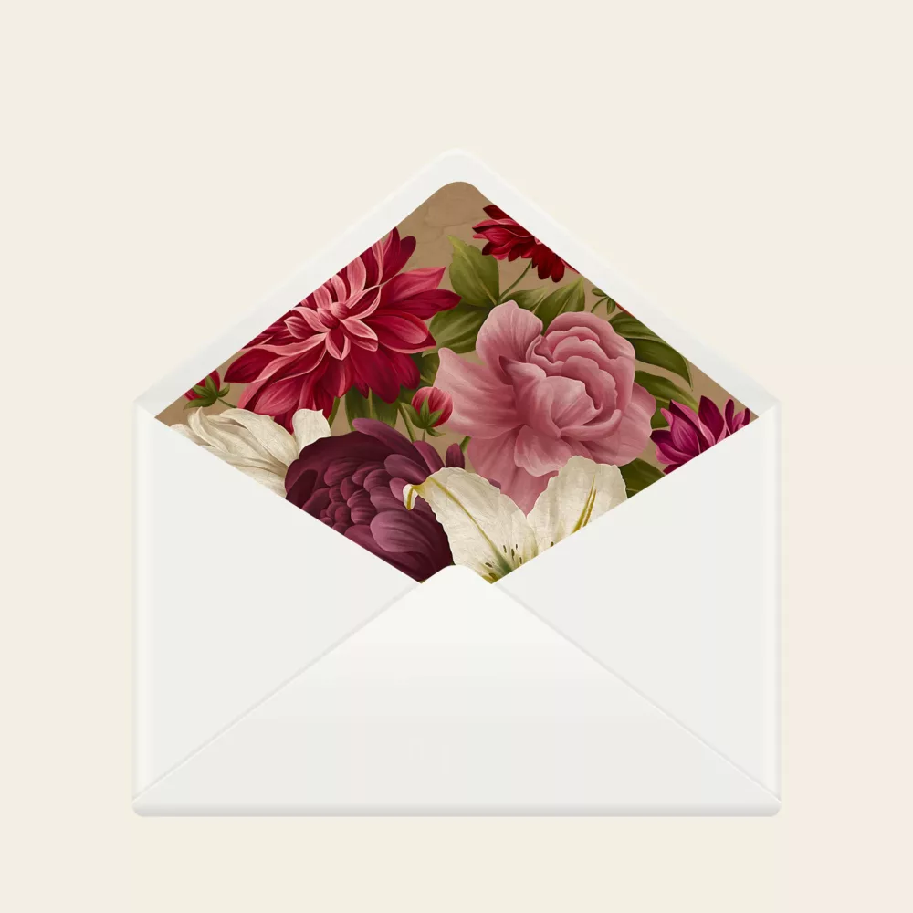 DOUBLURES ENVELOPPES SÉRÉNADE BOTANIQUE