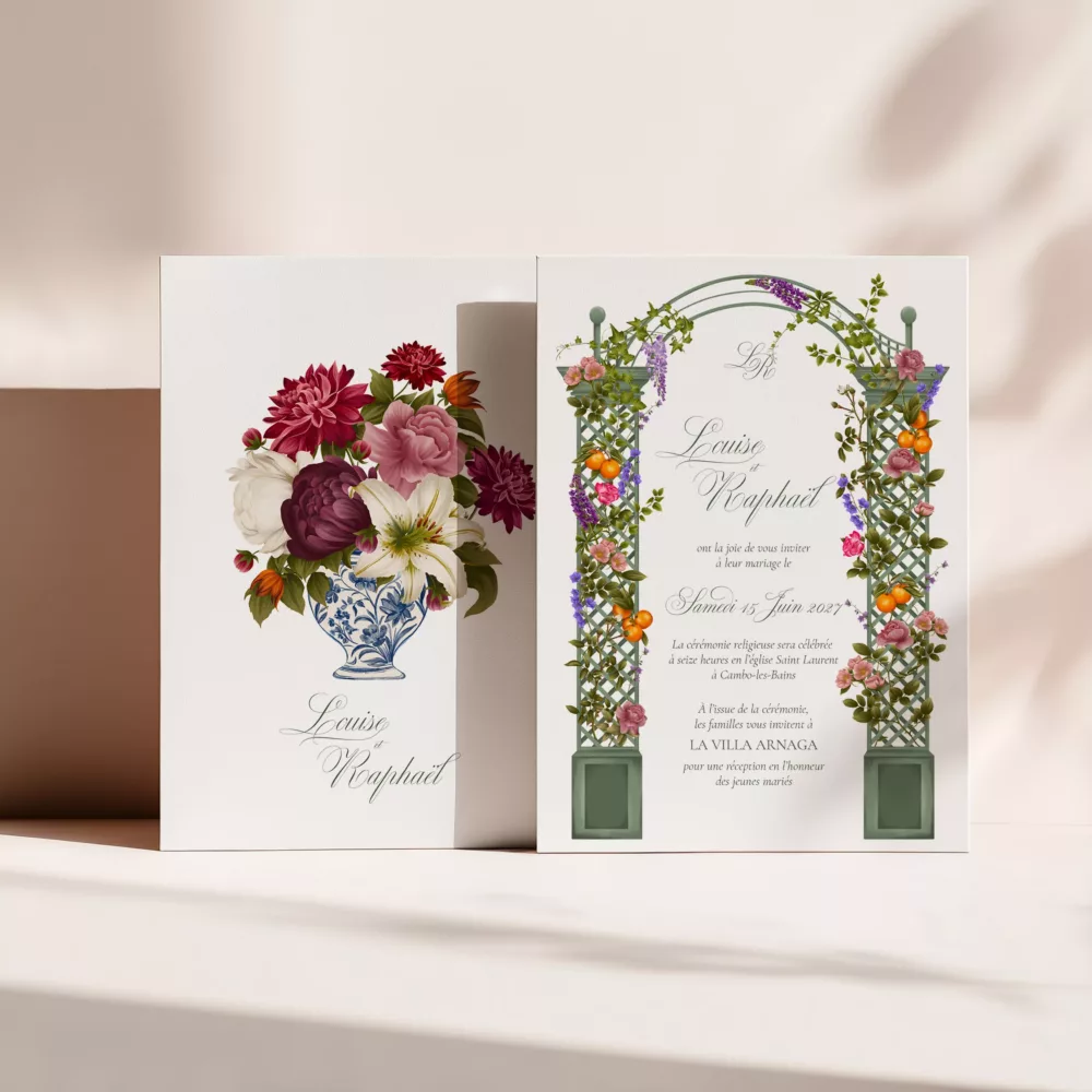 Faire-part de mariage Serenade Botanique - Maison Célestine