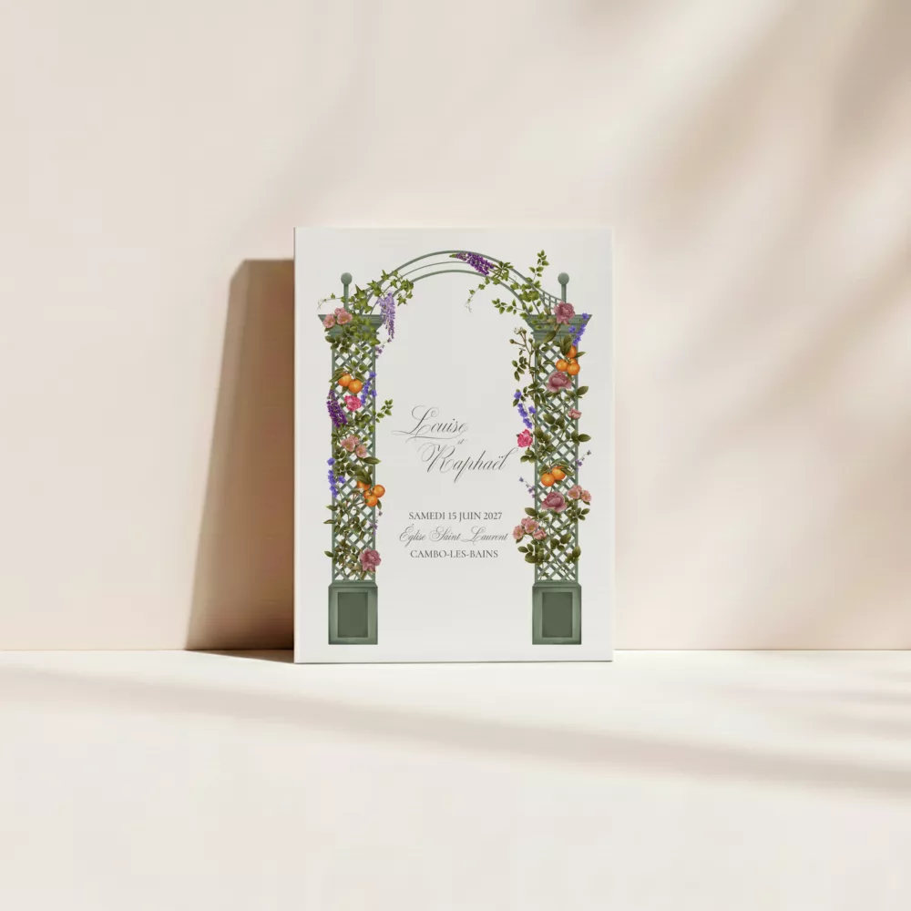 Couverture livret de cérémonie mariage fleuri – Sérénade Botanique