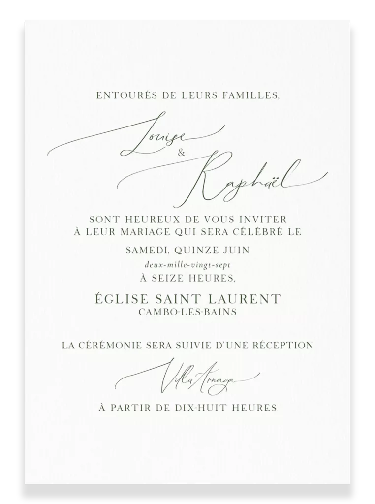 Guide créatif faire-part de mariage sur-mesure, choix des typographies