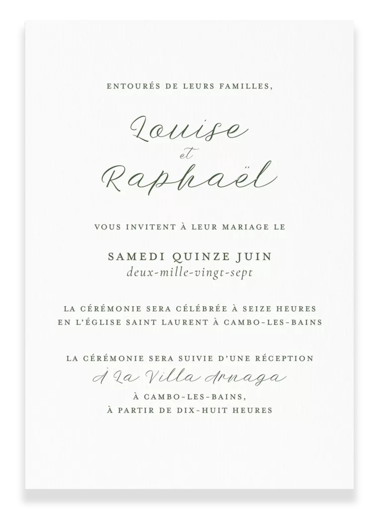 Guide créatif faire-part de mariage sur-mesure, choix des typographies