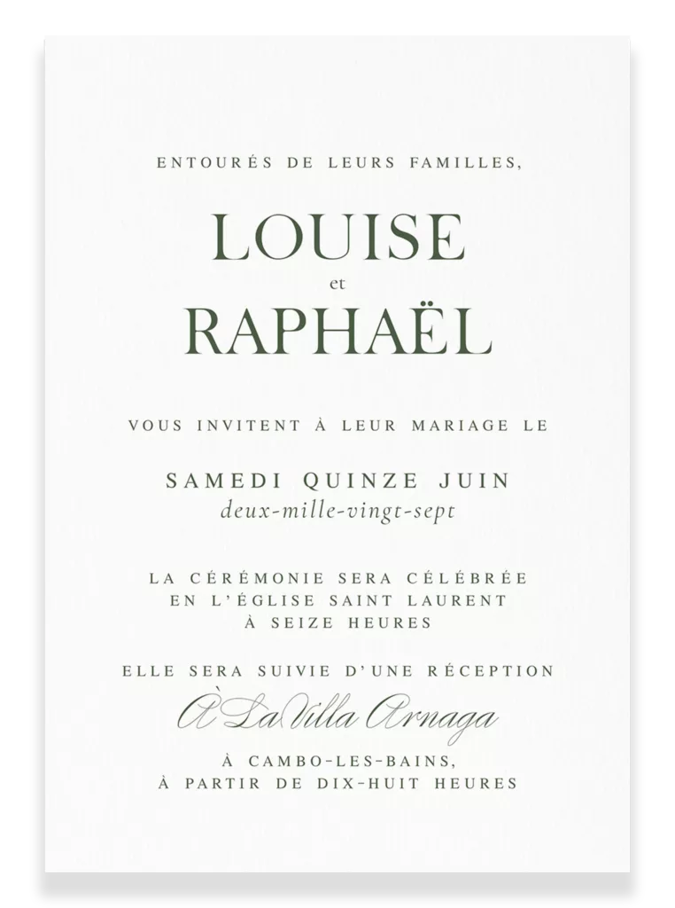 Guide créatif faire-part de mariage sur-mesure, choix des typographies