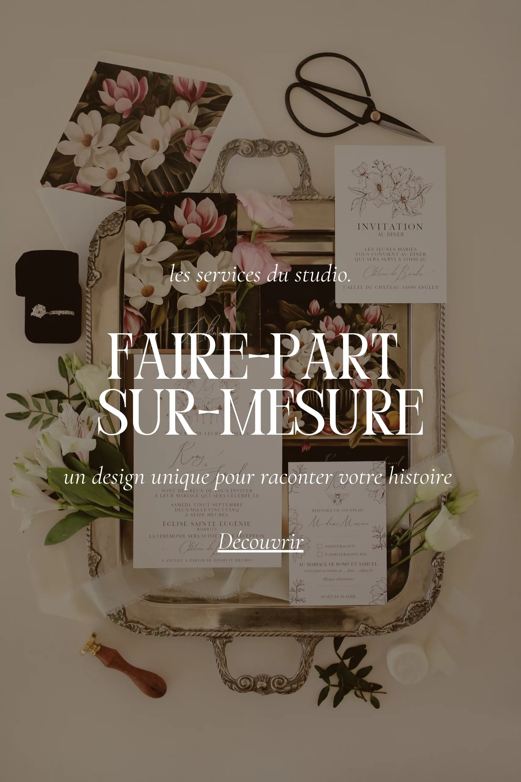 Faire-part de mariage sur-mesure