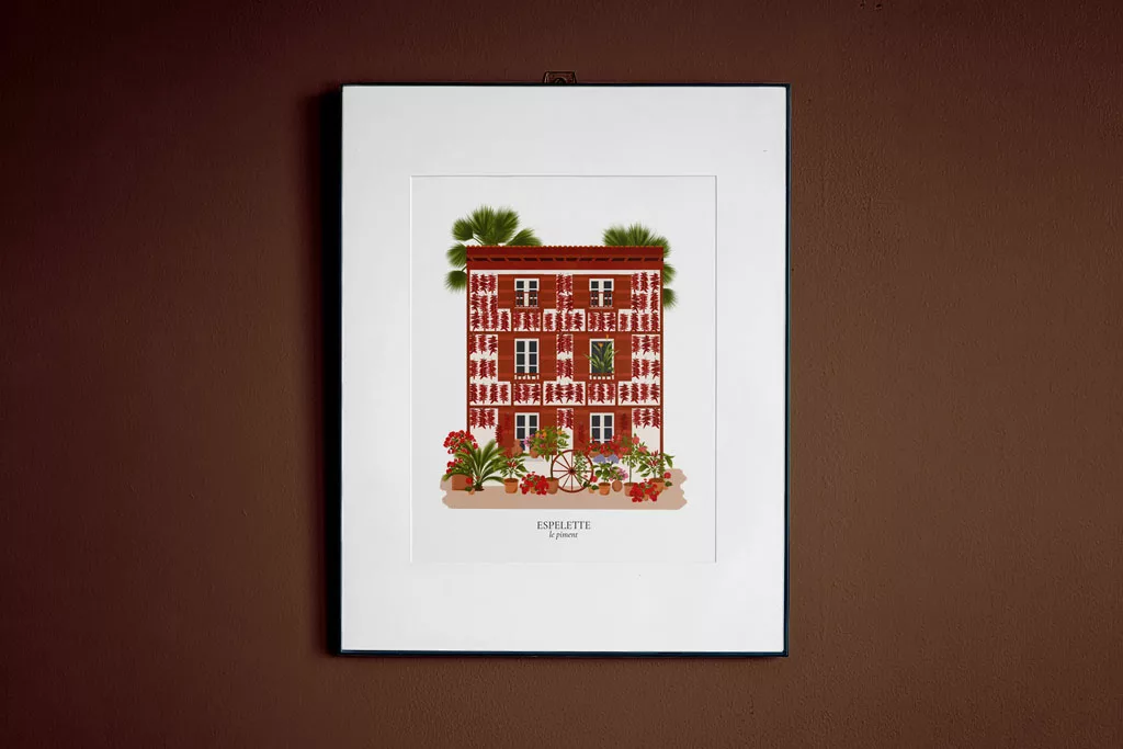 Affiche Pays Basque - Maison Célestine