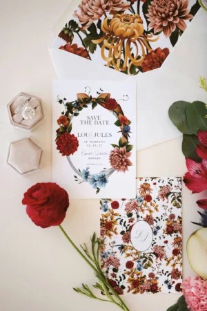 Save the Date mariage automnal – Collection Songes d’Automne, Maison Célestine