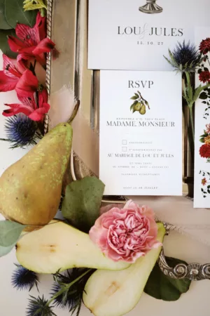 Carton réponse mariage automnal – Collection Songes d’Automne, Maison Célestine