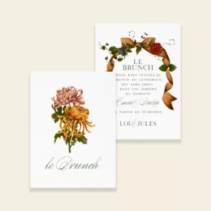 Carton brunch mariage automnal – Collection Songes d’Automne, Maison Célestine