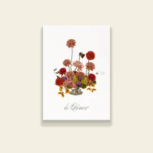 Carton dîner mariage automnal – Collection Songes d’Automne, Maison Célestine