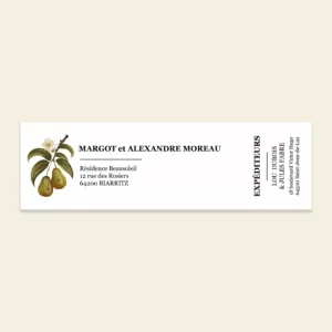 Etiquette adresse mariage automnal – Collection Songes d’Automne, Maison Célestine