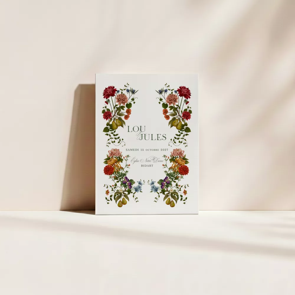 Couverture livret de cérémonie mariage automne – Songes d’automne