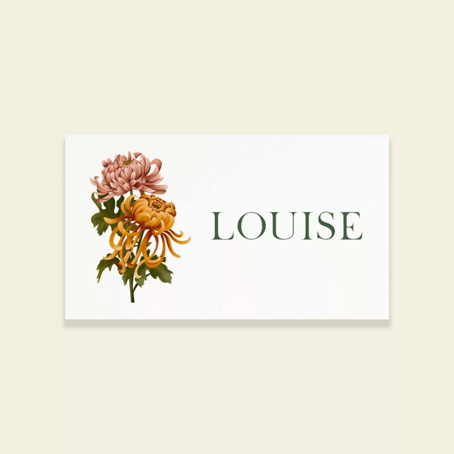 Marque-place mariage automnal – Collection Songes d’Automne, Maison Célestine
