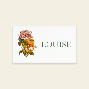 Marque-place mariage automnal – Collection Songes d’Automne, Maison Célestine