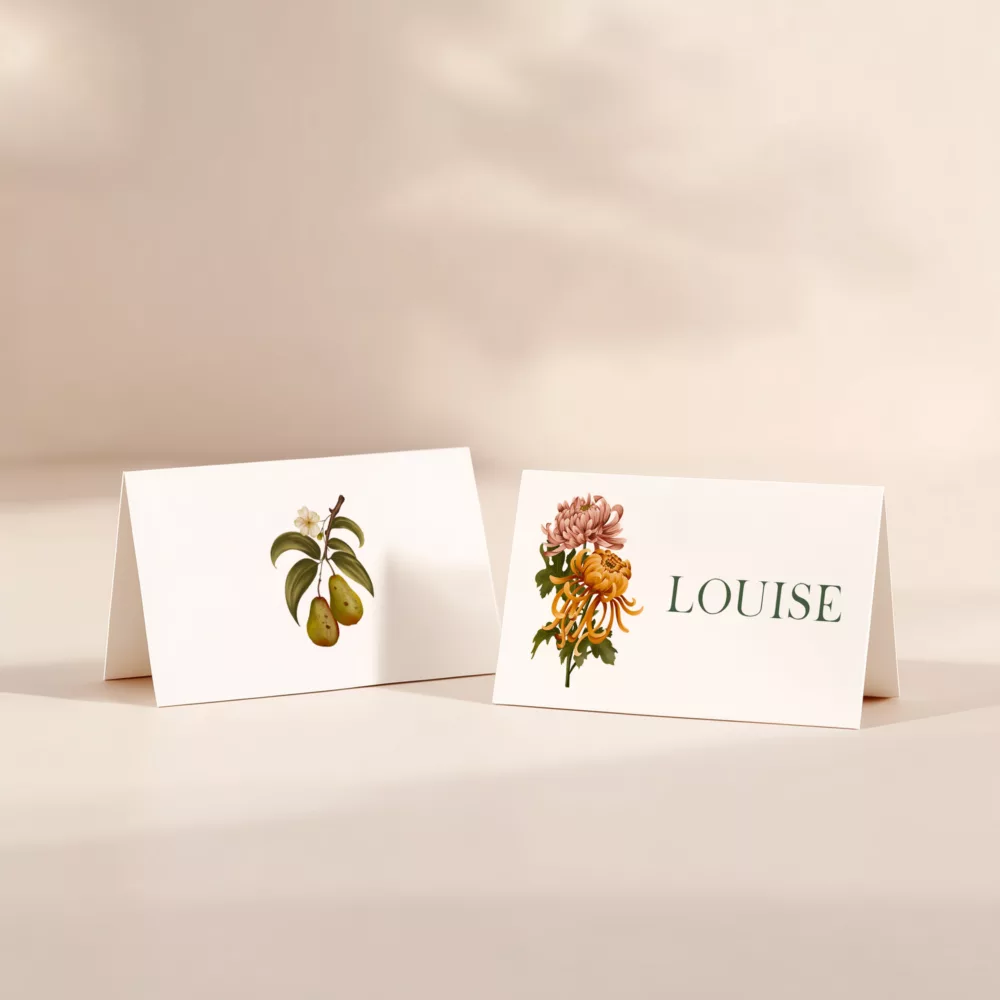 Marque-place mariage automne - Maison Célestine