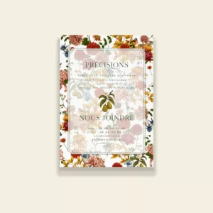 Carton programme mariage automnal – Collection Songes d’Automne, Maison Célestine