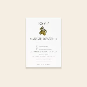 Carton réponse mariage automnal – Collection Songes d’Automne, Maison Célestine