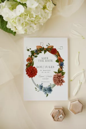 Save the Date mariage automnal – Collection Songes d’Automne, Maison Célestine