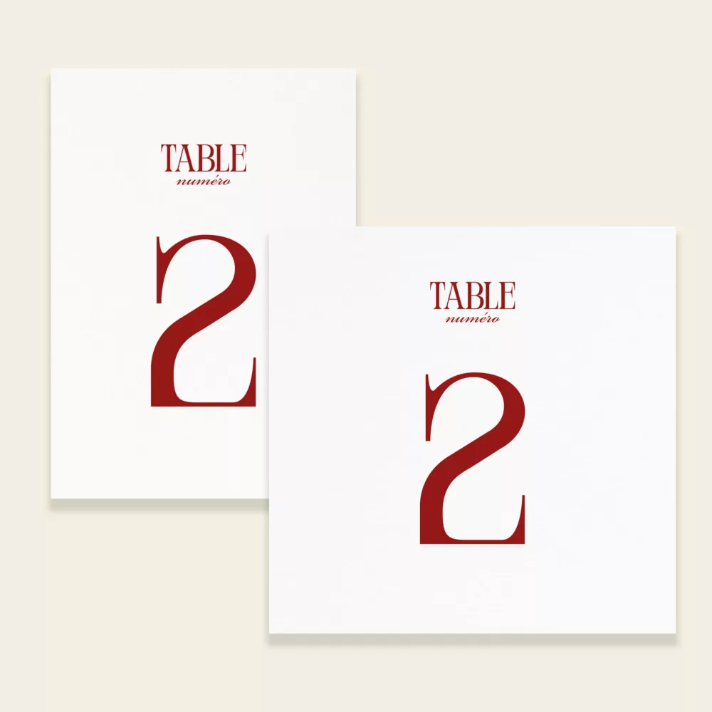 Numéro de table mariage moderne - Collection Anthurium - Maison Célestine