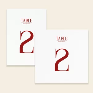 Numéro de table mariage moderne - Collection Anthurium - Maison Célestine