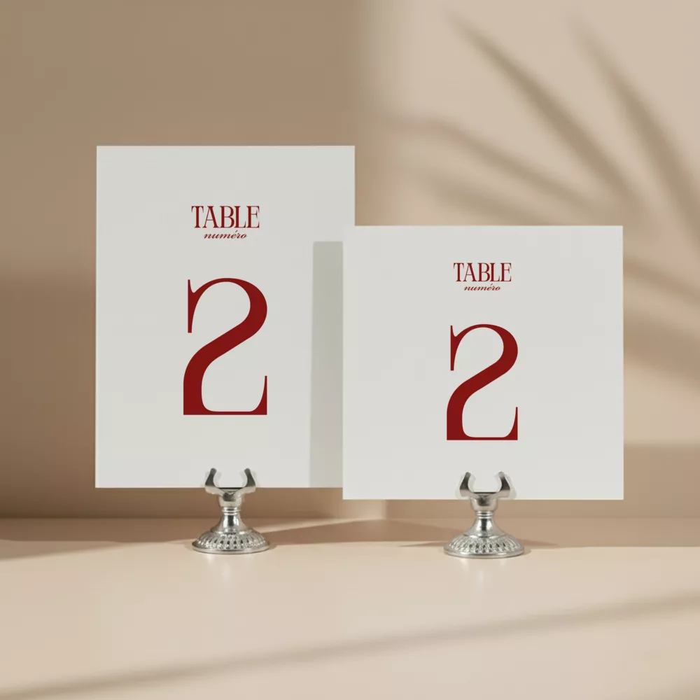 Numéro de table mariage anthurium – Collection Anthurium