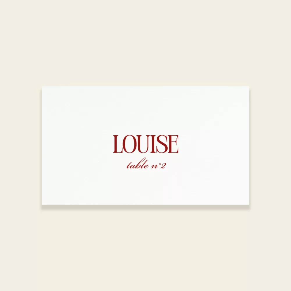 Marque-place de mariage moderne - Collection Anthurium - Maison Célestine