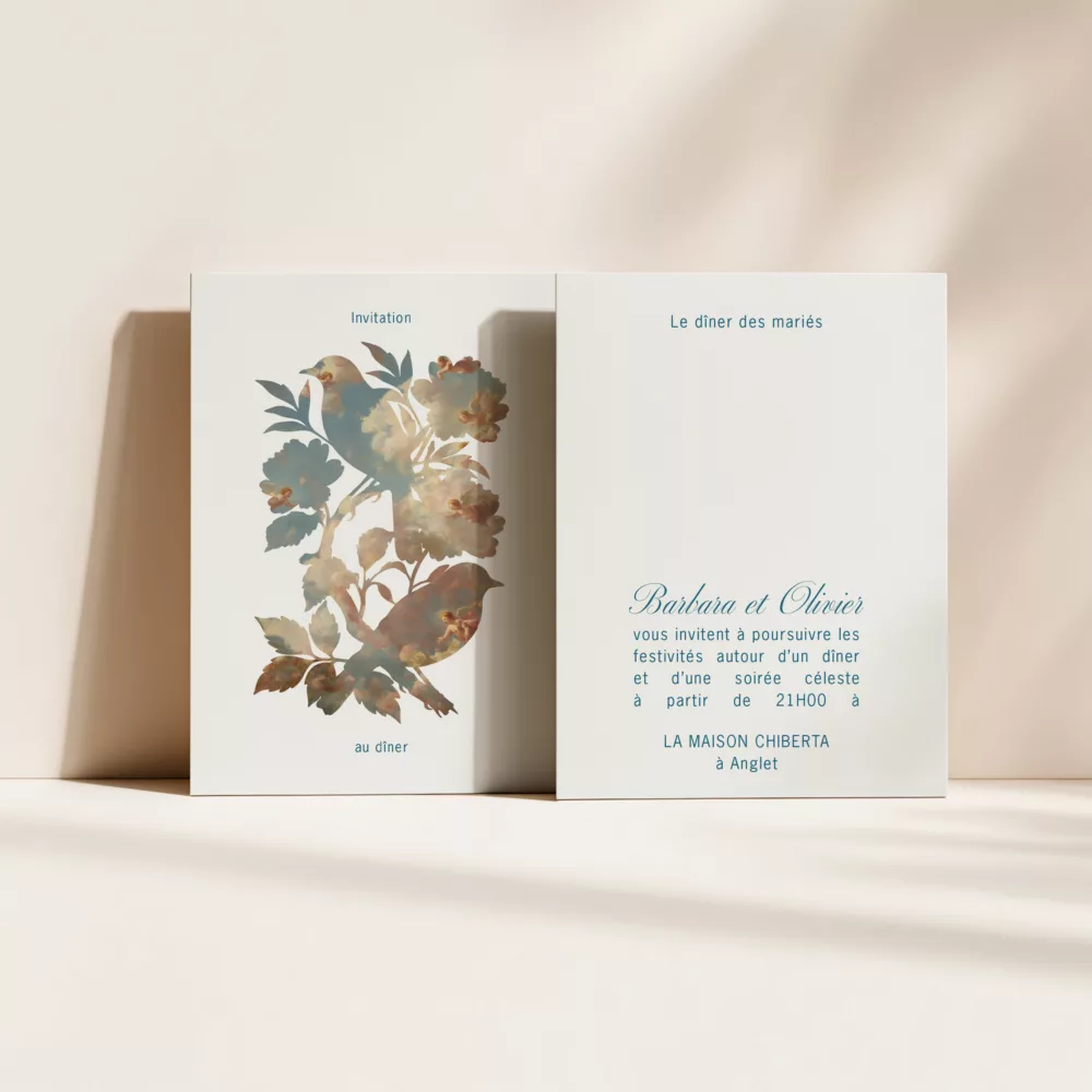 Invitation Dîner de Mariage Sixtine - Maison Célestine