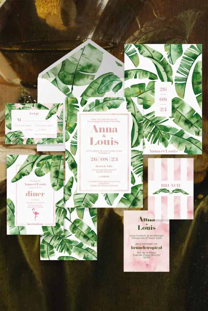 Papeterie de mariage Banana Life - Maison Célestine