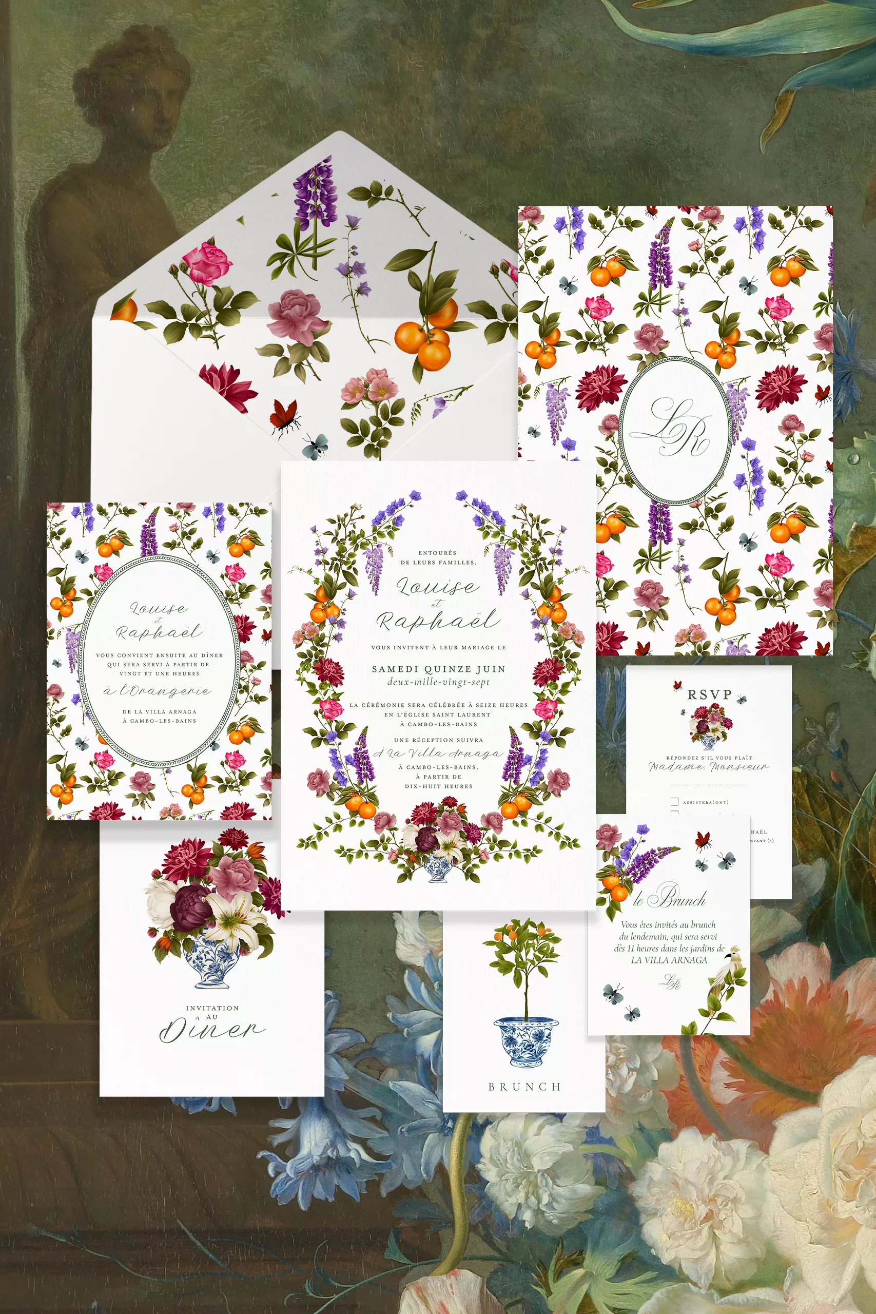 Papeterie de mariage Sérénade Botanique 2 - Maison Célestine