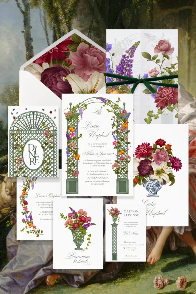 Papeterie de mariage Sérénade Botanique - Maison Célestine