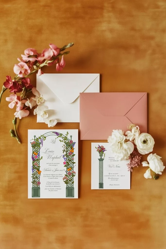 Faire-part de mariage moderne - Maison Célestine