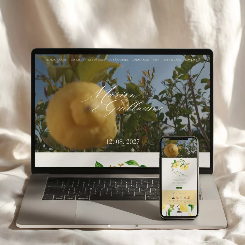 faire-part digital citron - un amour de citron- maison celestine