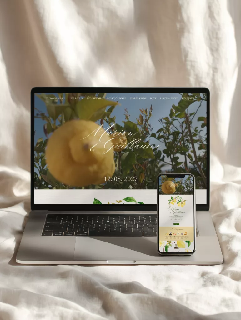 faire-part digital citron - un amour de citron- maison celestine