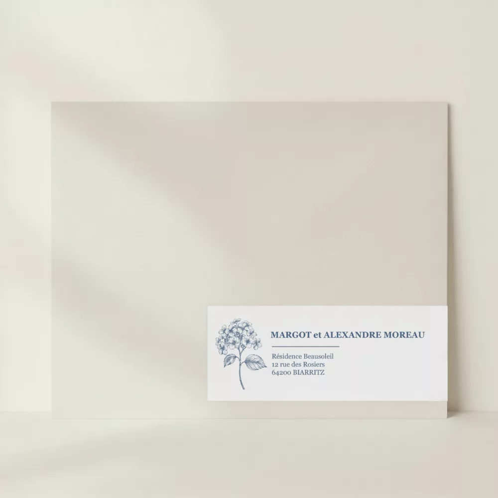 Étiquette expédition mariage Côte Basque personnalisée