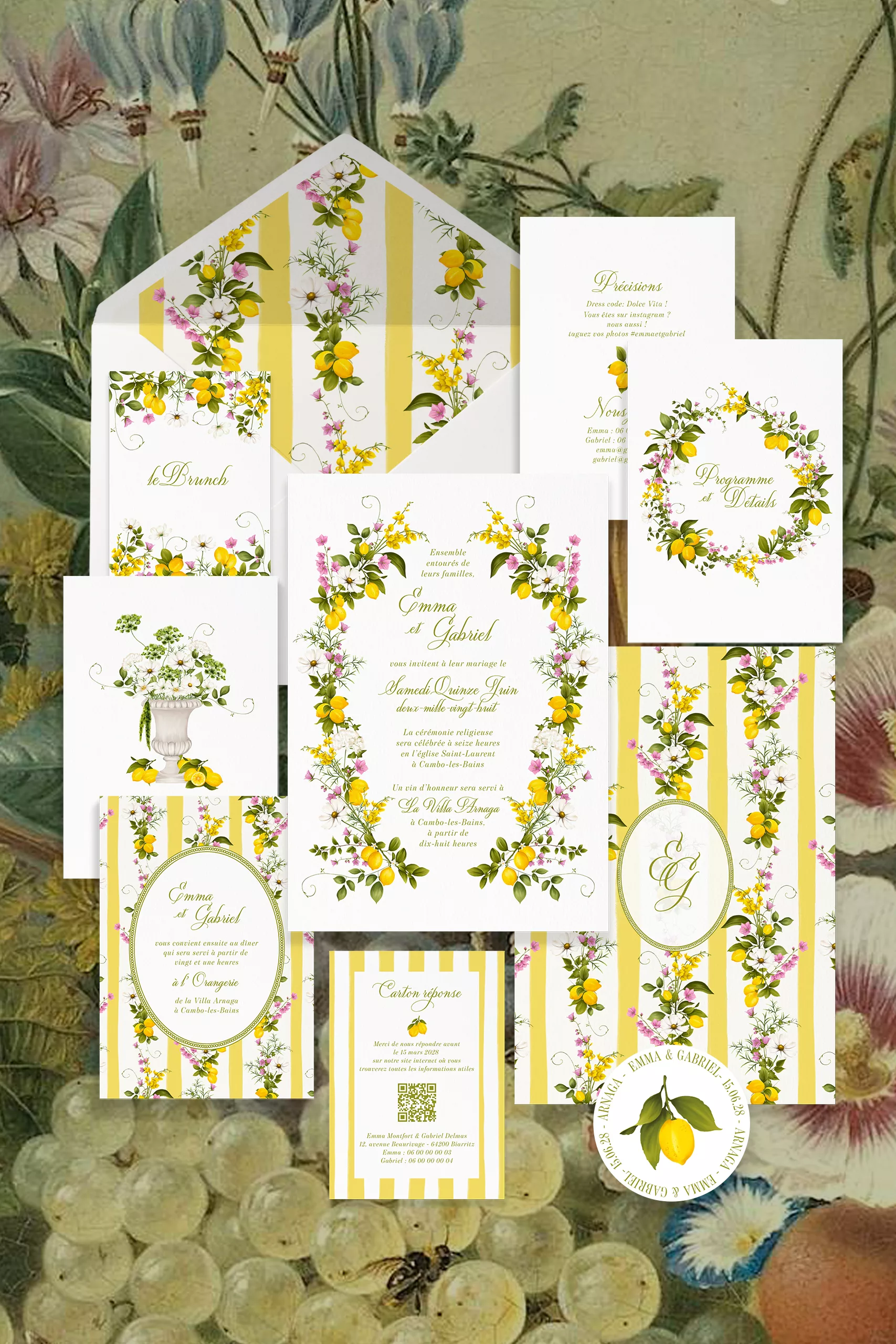 Papeterie de mariage Dolce Vita Maison Célestine